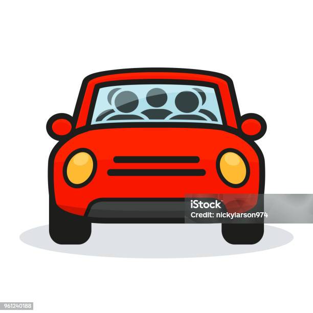 Carpool Draw Carpool Design On White Background Stock Illustration - Download Image ...
