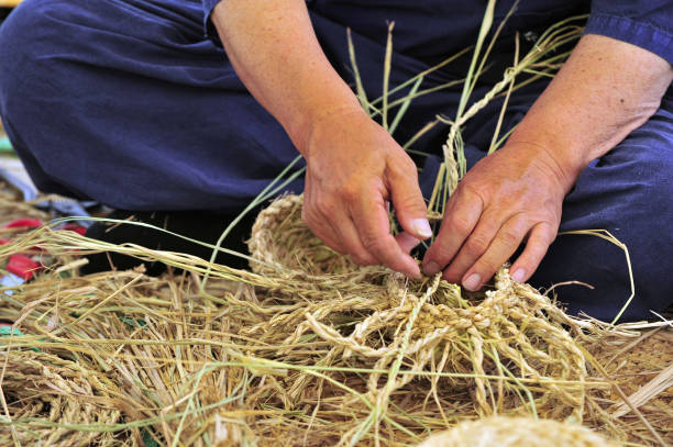 istock The work of the straw rope 961260122