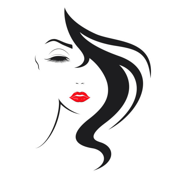 ilustrações de stock, clip art, desenhos animados e ícones de woman hair style silhouette - women human face sensuality human eye