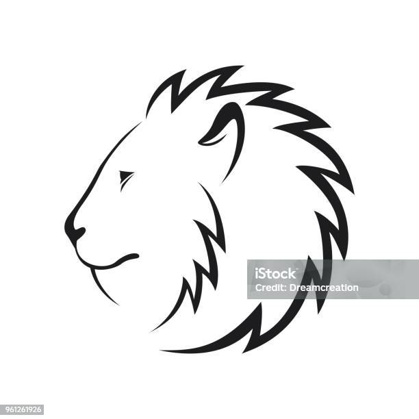 Lion Head Icon Stock Illustration - Download Image Now - Africa, Aggression, Animal