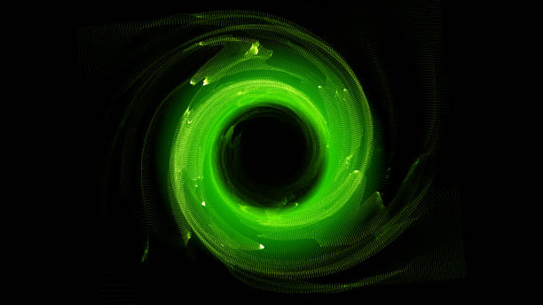 Glowing spiral. The energy flow tunnel.