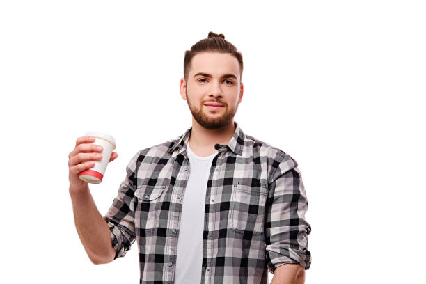 istock A man holds paper coffee glass. 961272060