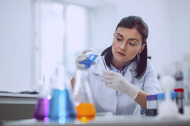 istock Inspired female scientist doing a new test 961280160