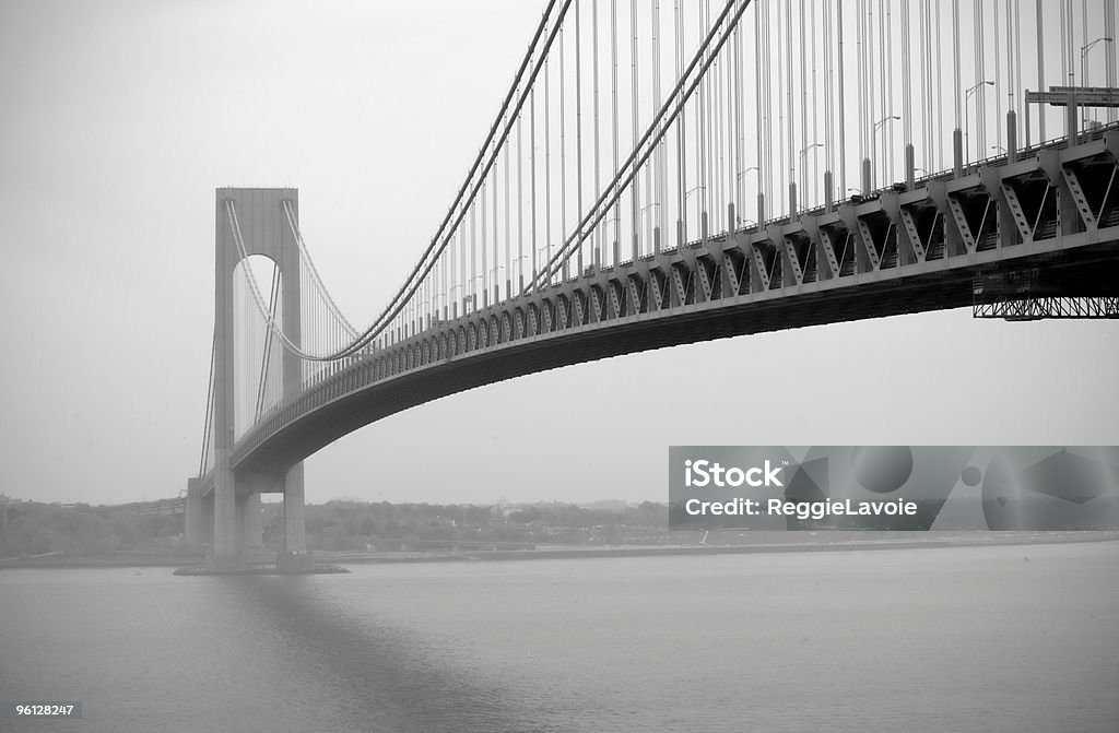 Most Verrazano Bridge - Zbiór zdjęć royalty-free (Czarno biały)