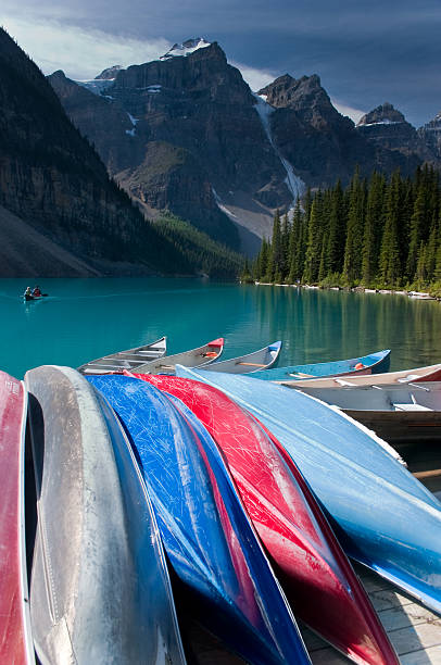 istock Canoeing on Moraine Lake 96128400
