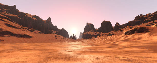 istock 3D illustration canyon valley landscape 961284754