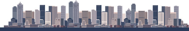 istock Illustration of an urban style cityscape background 96128712