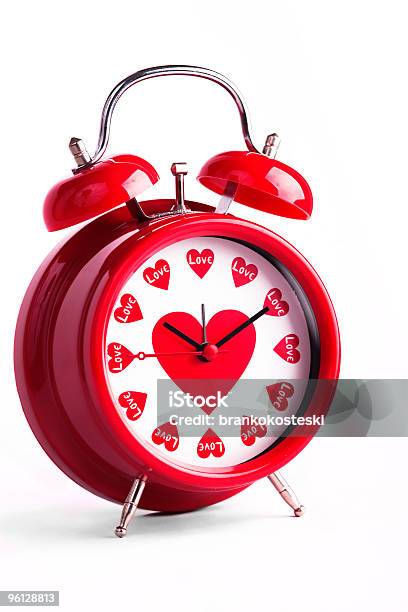 Reloj De San Valentín Amor Foto de stock y más banco de imágenes de Amor - Sentimiento - Amor - Sentimiento, Campana, Color - Tipo de imagen