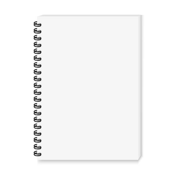 ilustraciones, imágenes clip art, dibujos animados e iconos de stock de vector realista de la imagen (maqueta) de un portátil, aislado en blanco, alta vista. - spiral notebook spiral ring binder blank