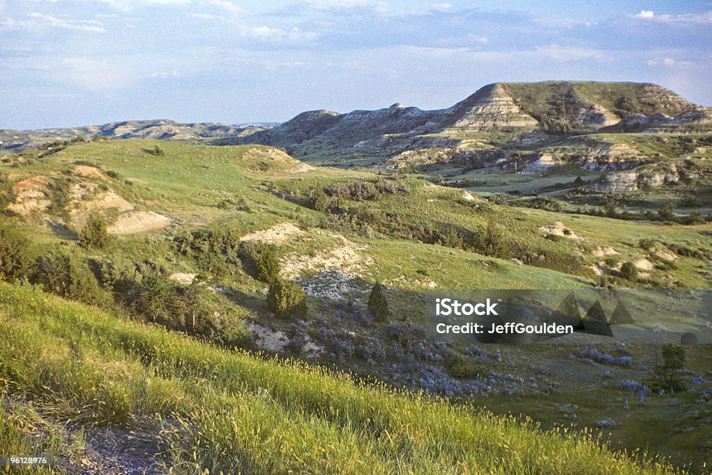 Il Badlands al tramonto - Foto stock royalty-free di Dakota del Nord