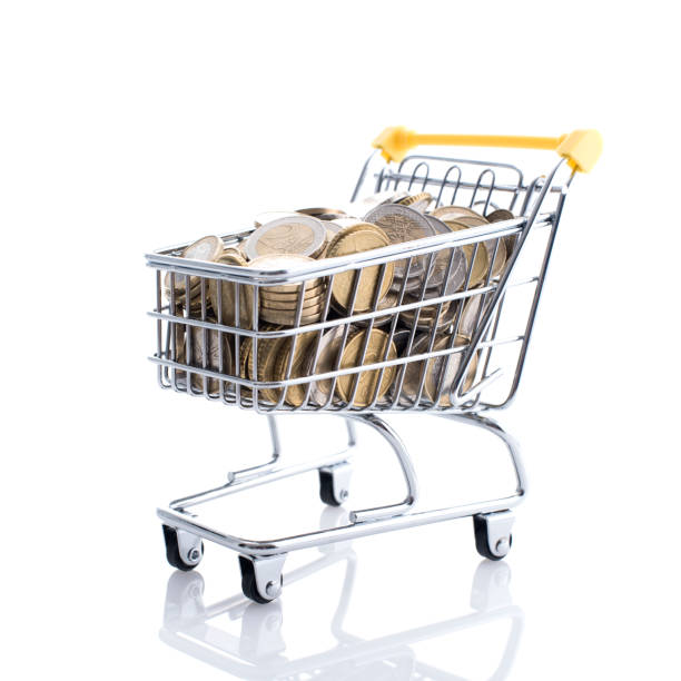 istock Shopping cart filled with currency 961300314