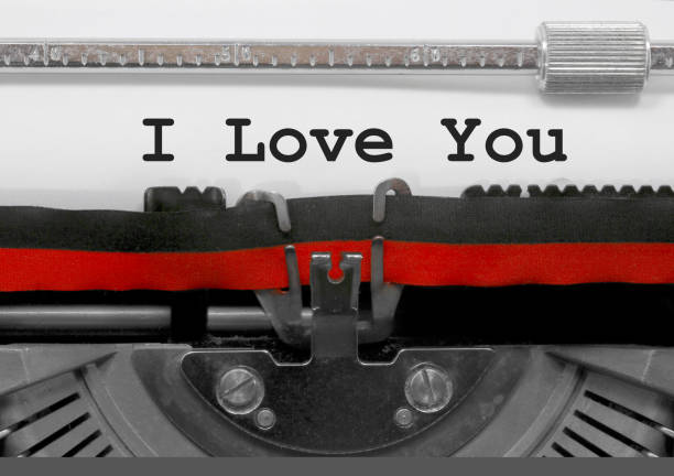 istock I Love You text by the old typewriter on white paper 961303324