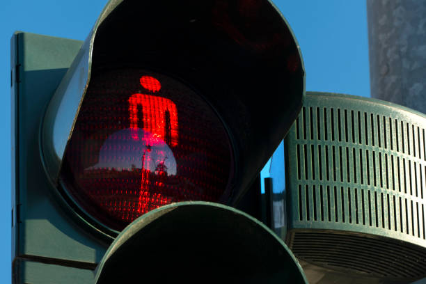 Red, traffic light, traffic, stop, left, sign, arrow, copy space, politics,