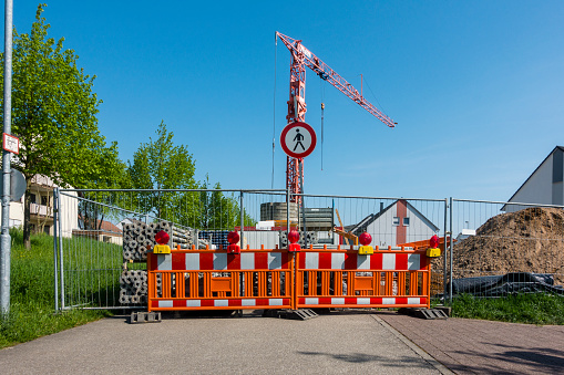 closed road and construction site
