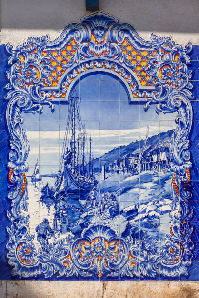 istock Typical Portuguese Azulejos (Blue tiles) depicting typical regional scenes 961311634