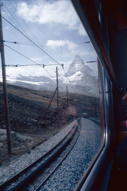 istock Mountain railway direction Zermatt, Switzerland 961312334