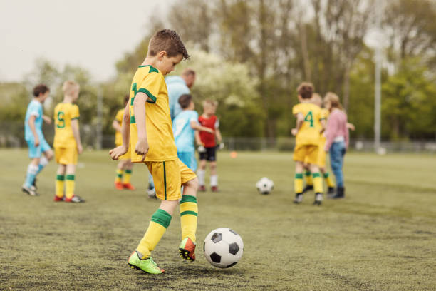 istock A boys soccer team during an intense football training session 961320654