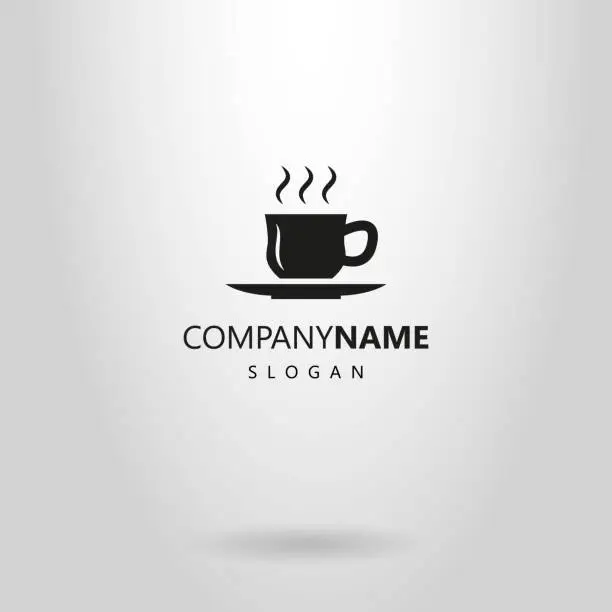 Vector illustration of simple flat icon with a cup of hot drink