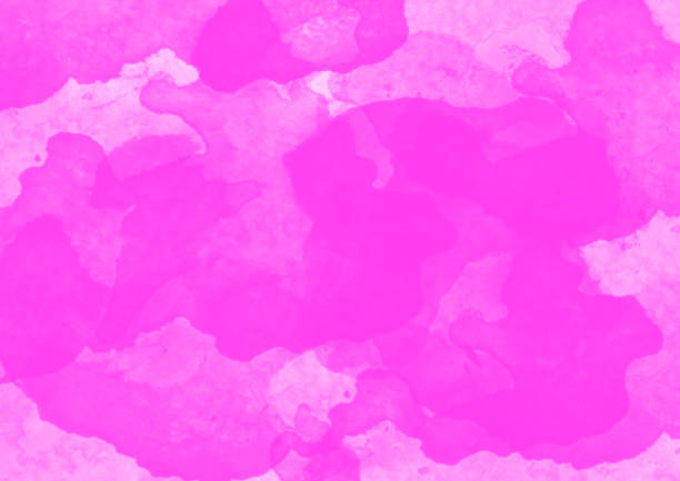 istock Purple water color patches graphic brush strokes design effect element for background 961330490