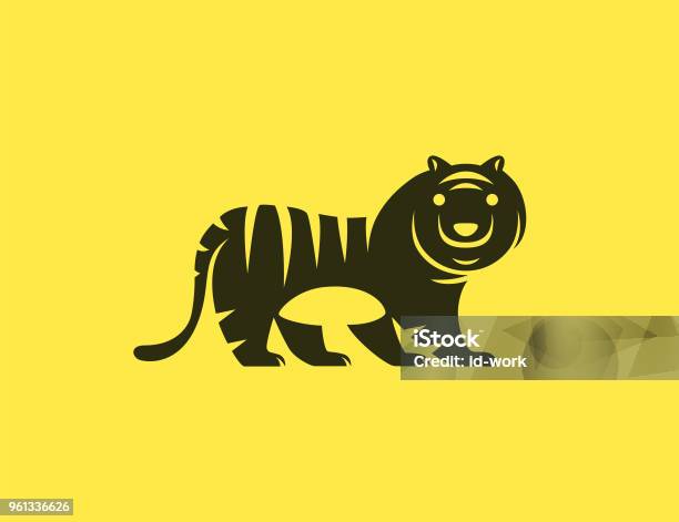 Tiger Icon Stock Illustration - Download Image Now - Animal, Animal Wildlife, Black And White