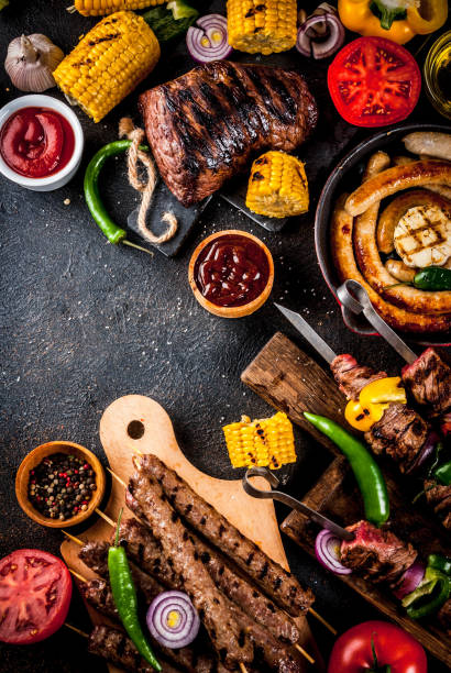 istock Various barbecue grill food 961336828
