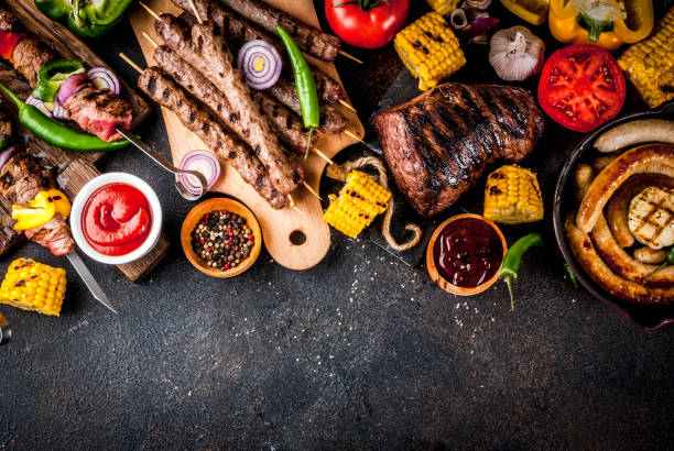 istock Various barbecue grill food 961336972