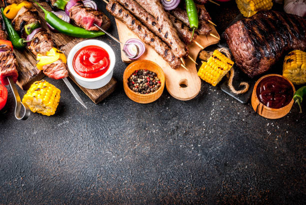 istock Various barbecue grill food 961338354