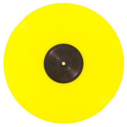 Yellow Vinyl Record Isolated On White Background Stock Photo - Download  Image Now - Record - Analog Audio, Yellow, Plastic - iStock