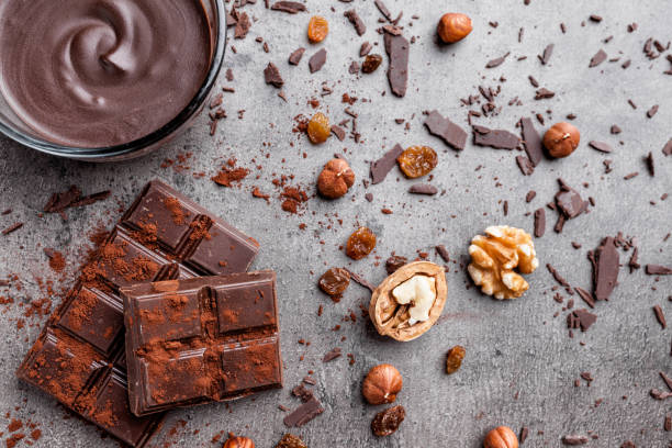 istock Delicious and tasty chocolate background 961345282