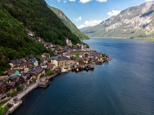 istock Aerial view of Hallstatt 961345862