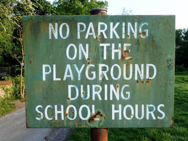 istock No Parking on the Playground during School Hours Sign 961349270