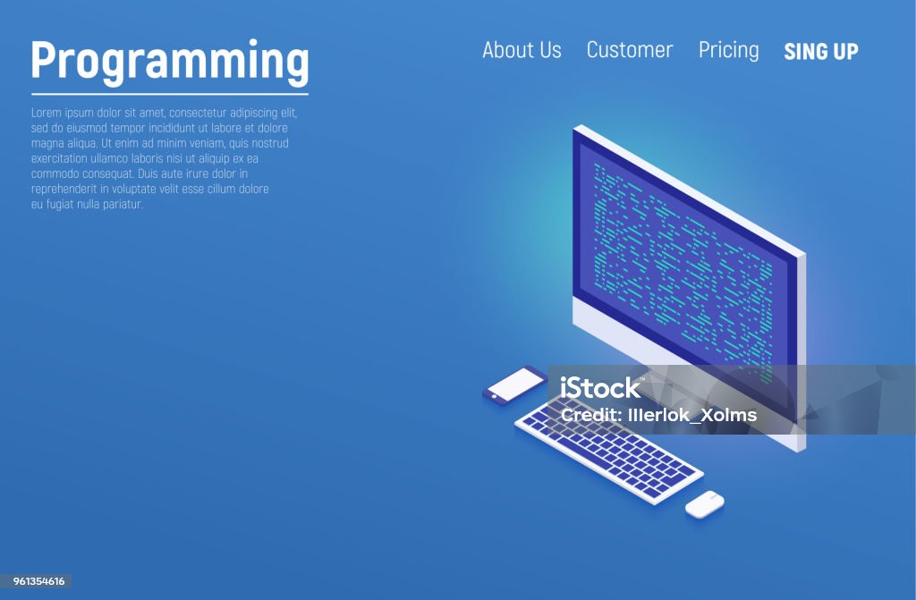 Programming And Software Development Program Code On Laptop Screen Big ...