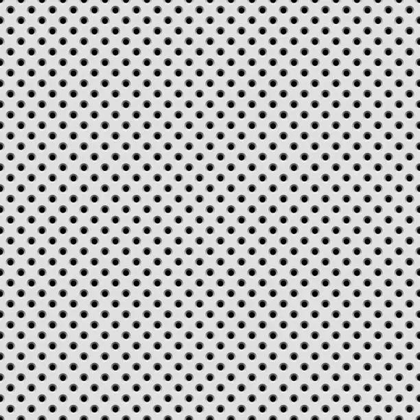 Vector illustration of White Background with Perforated Pattern