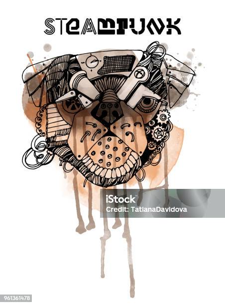 Mops Stock Illustration - Download Image Now - Animal, Steampunk, Vector