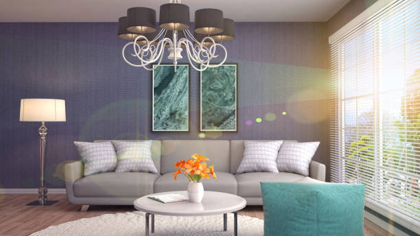 istock Interior living room. 3d illustration 961374782