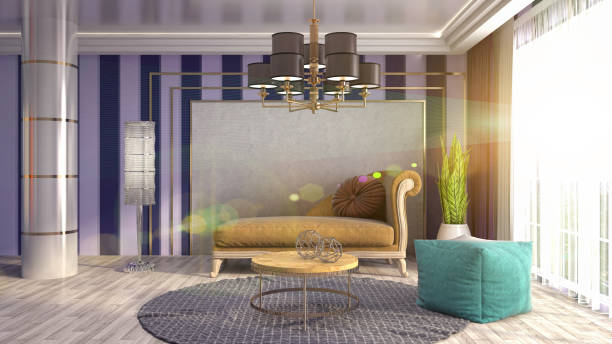 istock Interior living room. 3d illustration 961375018