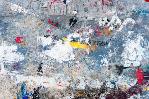 istock Abstract background from colorful drop on floor. Art paint on wall for backdrop. Picture for add text message. Backdrop for design art work. 961375052