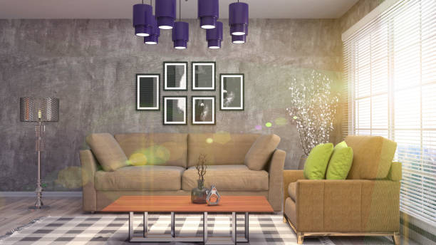 istock Interior living room. 3d illustration 961375074