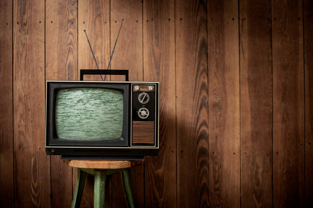 Television - Vintage Old TV television static photos stock pictures, royalty-free photos & images