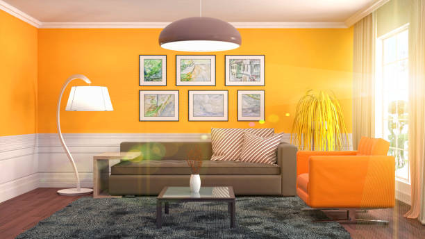 istock Interior living room. 3d illustration 961379194