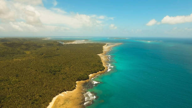istock Aerial view beautiful beach on a tropical island. Philippines,Siargao 961380864