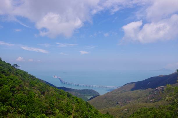 istock Hong Kong–Zhuhai–Macau Bridge from Ngong Ping Trail 961399112