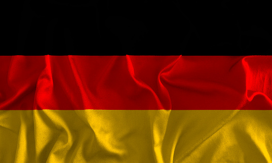 German Flag on Silk Background