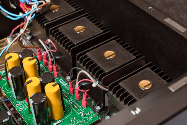 istock Mainboard close-up view with electronic details and components 961404434