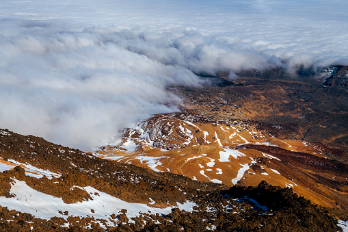 View from above the El Teida volcano, Tenerife, Spain,no logos,Nikon D850