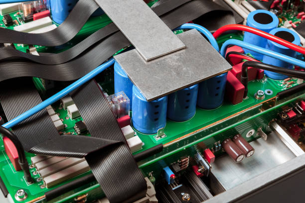 istock Motherboard close-up view with electronic details and components 961406436