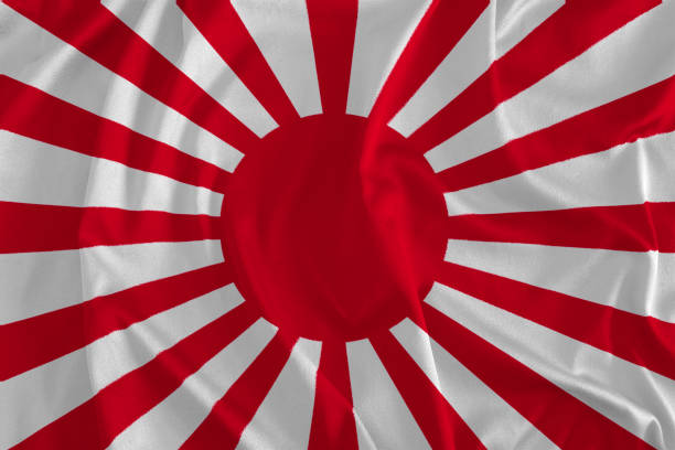 sfondo bandiera dell'esercito imperiale giapponese - imperial power foto e immagini stock