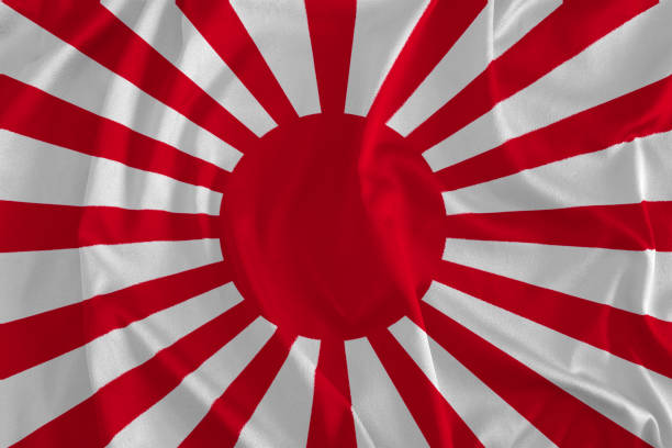 fundo de bandeira do exército imperial japonês - japanese military - fotografias e filmes do acervo