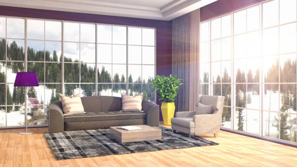 istock Interior living room. 3d illustration 961410644