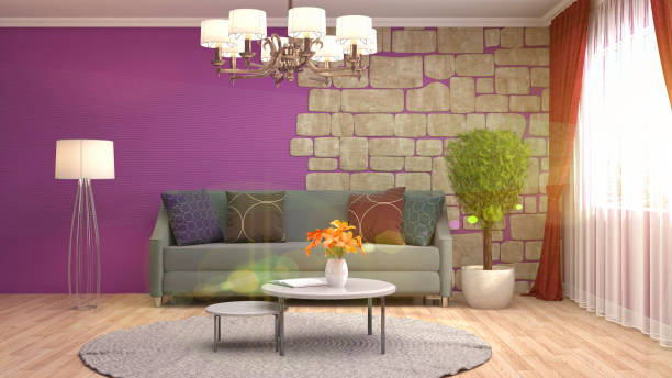 istock Interior living room. 3d illustration 961410648